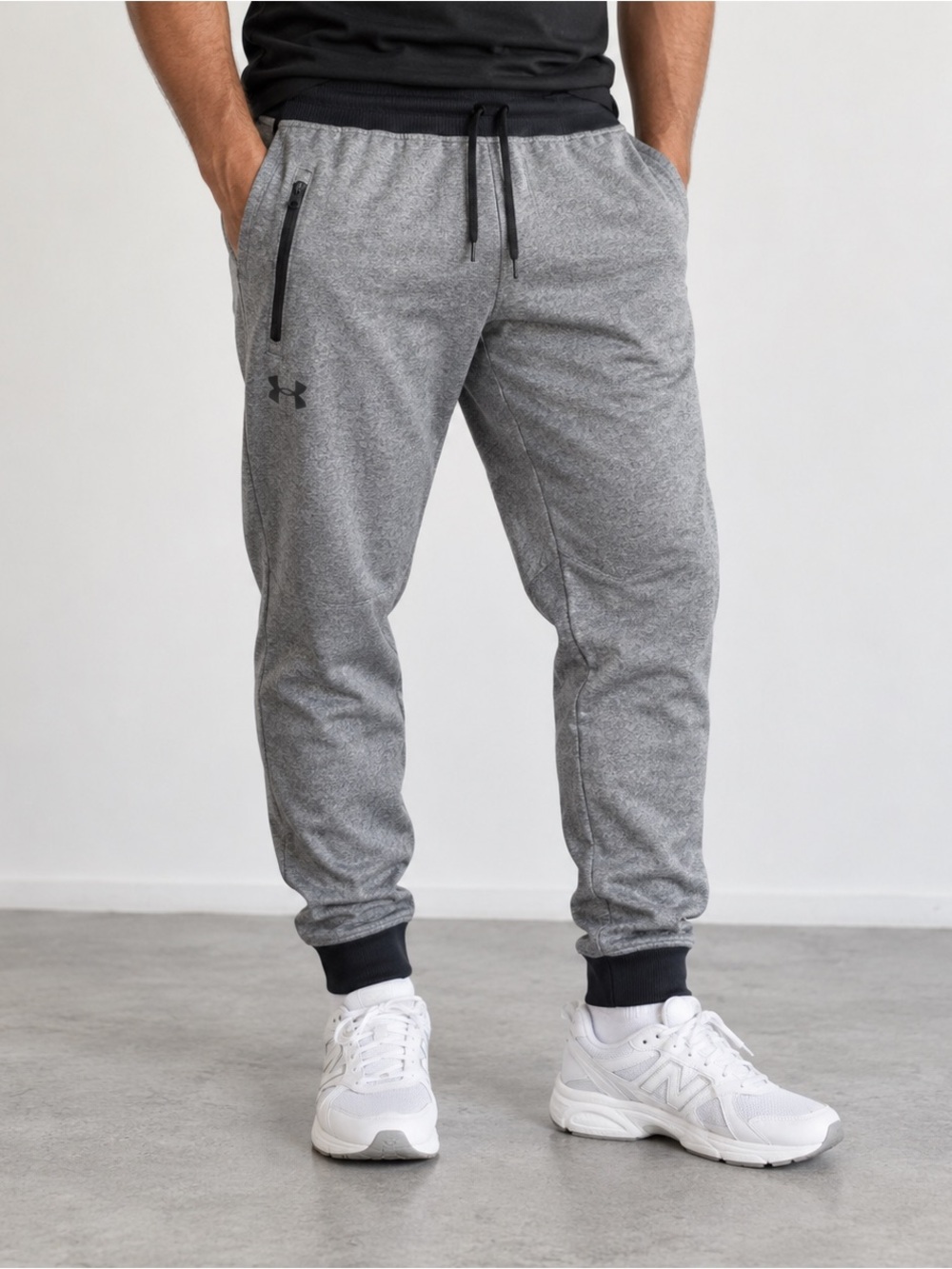 Under Armour Joggers Mens XL Sportstyle Tricot Cuffed Sweatpant Gray Drawstring